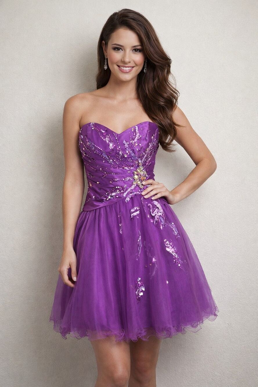 TONY BOWLS 6 Strapless Whimsigoth Fairy PROM Party Purple Masquerade Dress